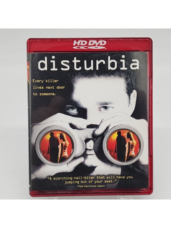 Dreamworks Other - Disturbia HD DVD Movie Thriller Starring Shia LaBeouf In Red Case With Disc